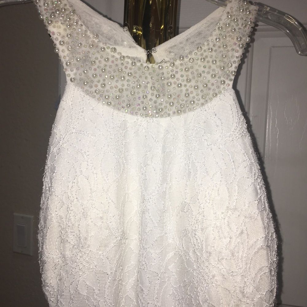White bridal shower/ prom/ engagement dress